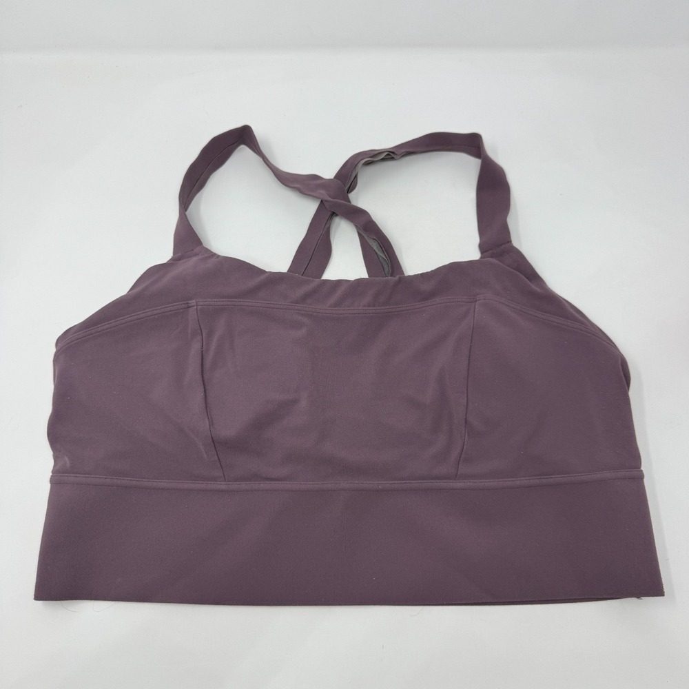 Athleta Padded Sports Bra Full Coverage Purple Women's Size Large
